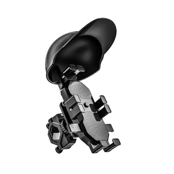 Owlex Motorcycle Phone Holder with Vibration Dampener and Sun Shade, Width Adjustable 360 Degree Rotation Bike Phone Mount Handlebar Mobile Hoder for Bike Bicycle Scooter Fit 5.4''-7.2'' Smartphone-image-28