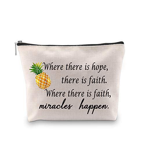 G2TUP IVF Faith Makeup Bags Motivational Infertility Pineapple Gift for Warrior Dad Mom Transfer Day Infertility Encouragement (Pineapple Warrior)