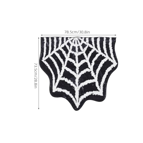 Alfombra de telaraña Toyvian de imitación cachemira para decoración de Halloween 4