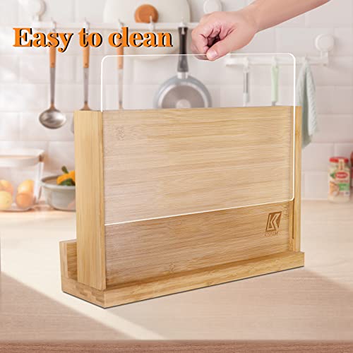 Double-Sided Magnetic Knife Block(Natural Bamboo),Knife Holder,Knife Block With Strong Magnets,Cutlery Display Stand And Storage Rack,Large Capacity, Strongly Magnetic (38 Cm/14.9 In)… #TOP6