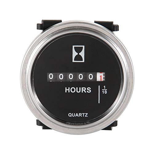 Mechanischer Betriebsstundenzähler,DC 6V bis 80V,akkumulieren TOT-Stunden für Rasenmäher-Traktorgenerator Golfwagen Scrubber Marine