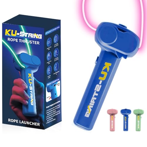 Vutlace Electric String Rope Launcher Lasso String Shooter for Kids Rope Launcher Propeller Toy for Kids and Adults - Cool Toys - Rock it Red Zip String Toy