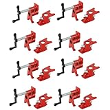 Acymner 3/4' Wood Gluing Pipe Clamp Set | Professional Woodworking and Metalworking Clamps Tools with Unique Foot Design for Frame Assembly, Quick Release and Precision Gluing (8Pack，3/4')