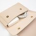 Benfan Tablet Sleeve Compatible with 12.9 iPad Pro Gen 6, Gen5,Gen4,Gen3,Surface Pro 9,Surface Pro X with Small Pouch, Mouse Pad and Cord Organizer, Color Beige