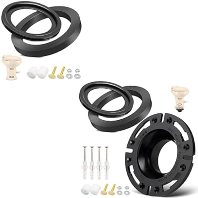 Oyviny RV Toilet Seal and 3" Floor Flange Kit Fits for Dometic 300 310 320 Series RV Toilets, 3 in 1 Combo Replaces 385345892 Socket Flange and 385311652 Gasket & 385311658 RV Toilet Flush Ball Seal
