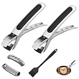 5-teiliges Heißluftfritteuse Zubehör-Set mit Silikonzangen, 2x Hochtemperaturzangen + 2x Praktische Griffe + 1x Ölpinsel, 220°C Hitzebeständig, Perfekt für Ninja und Weitere Heißluftfritteusen
