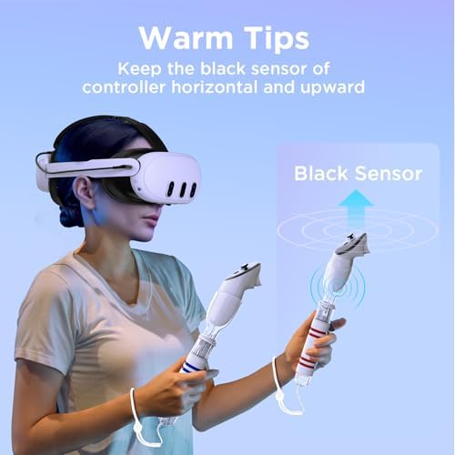 YOGES Gorilla Tag Long Arms Compatible with Meta Quest 3S/ Quest 3/ Oculus Quest 2/ Quest Pro/Rift S Controller, Beat Saber Handle Attachments VR Sticks Dual Extensions Grips for Playing VR Games - 1