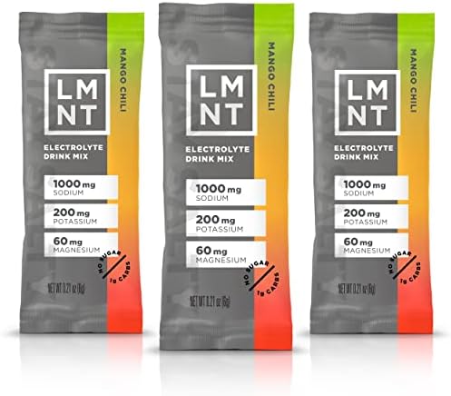LMNT Keto Electrolyte Powder Packets | Paleo Hydration Powder | No Sugar, No Artificial Ingredients | Mango Chili | 30 Stick Packs