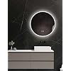 ApeJoy® Ronde badkamerspiegel ø60cm met verlichting en spiegelverwarming, LED-wandspiegel met touch-schakelaar…