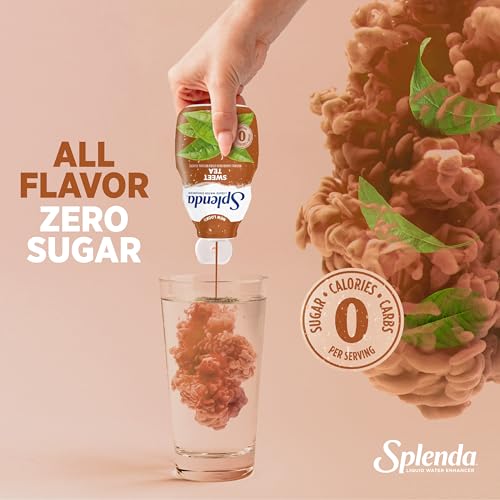 Image of SPLENDA Liquid Water Enhancer Drops, Sugar Free, Zero Calorie, Natural Flavor, Concentrated Drink Mix, 3.11 Fl Oz Each Bottle (Sweet Tea, 2 Pack)
