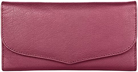 J. Wilson London Ladies RFID Safe Designer Soft Leather Purse Card Women Clutch Wallet with Zip Pocket Gift Boxed (Black)