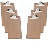 Acrimet Clipboard Letter Size A4 (13” x 9 1/16”) Jumbo Clip (Hardboard) (6 Pack)