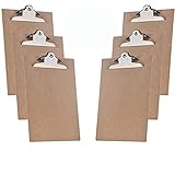 Acrimet Clipboard Letter Size A4 (33 cm x 23 cm) Jumbo Clip (Hardboard) (6 Pack)