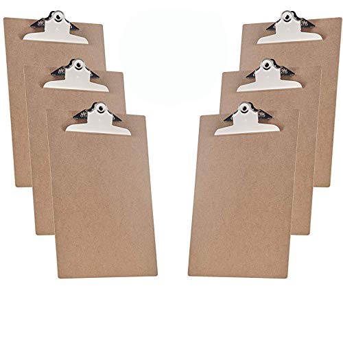 Acrimet Clipboard Letter Size A4 (13” x 9 1/16”) Jumbo Clip (Hardboard) (6 Pack)