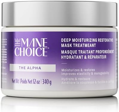 The Mane Choice The Alpha Hair Mask, Green Tea & Carrot Mask Treatment, 12 oz, Deep Moisturizing & Restorative, Anti Frizz, Helps Restore Dry, Damaged Hair, Paraben & Sulfate Free