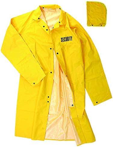 Full-Length Yellow Raincoats 100% PVC, Security ID