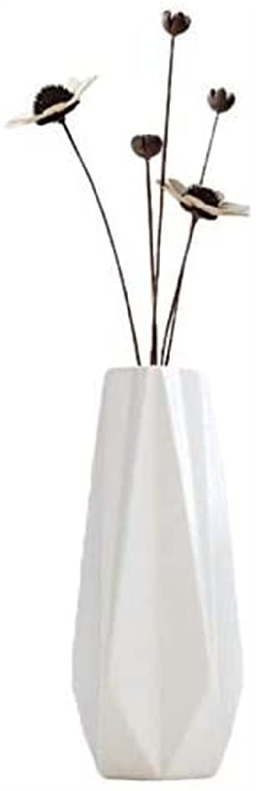 Vase en céramique blanche moderne grand vase décoratif pour fleur et salon