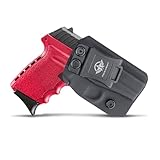 POLE.CRAFT SCCY CPX2 Holster IWB KYDEX Holster Fit: SCCY 9mm CPX-2 Gen 1 2, Inside Waistband Concealed Carry Holster - Adj. Cant & Retention(Black,Right Hand)