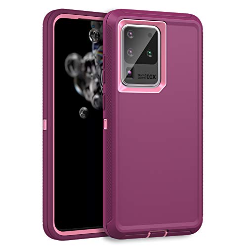 MXX Heavy Duty Case for Samsung Galaxy S20 Ultra - (No Screen Protector) Drop Protection Tough Case for Galaxy S20 Ultra 5G (Plum)