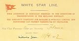 Product Type - Fine Art Print White Star Line 1st Class Ticket for Titanic Poster Print (18 x 24)