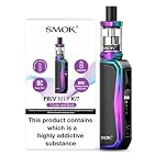 SMOK PRIV N19 Refillable Vape Kit [7 Colour Black] - Cracking Compact Pen Style Starter Kit with 1200mAh Battery, Compatible with all Nord Coils, Rechargeable E Cigarettes, No Nicotine