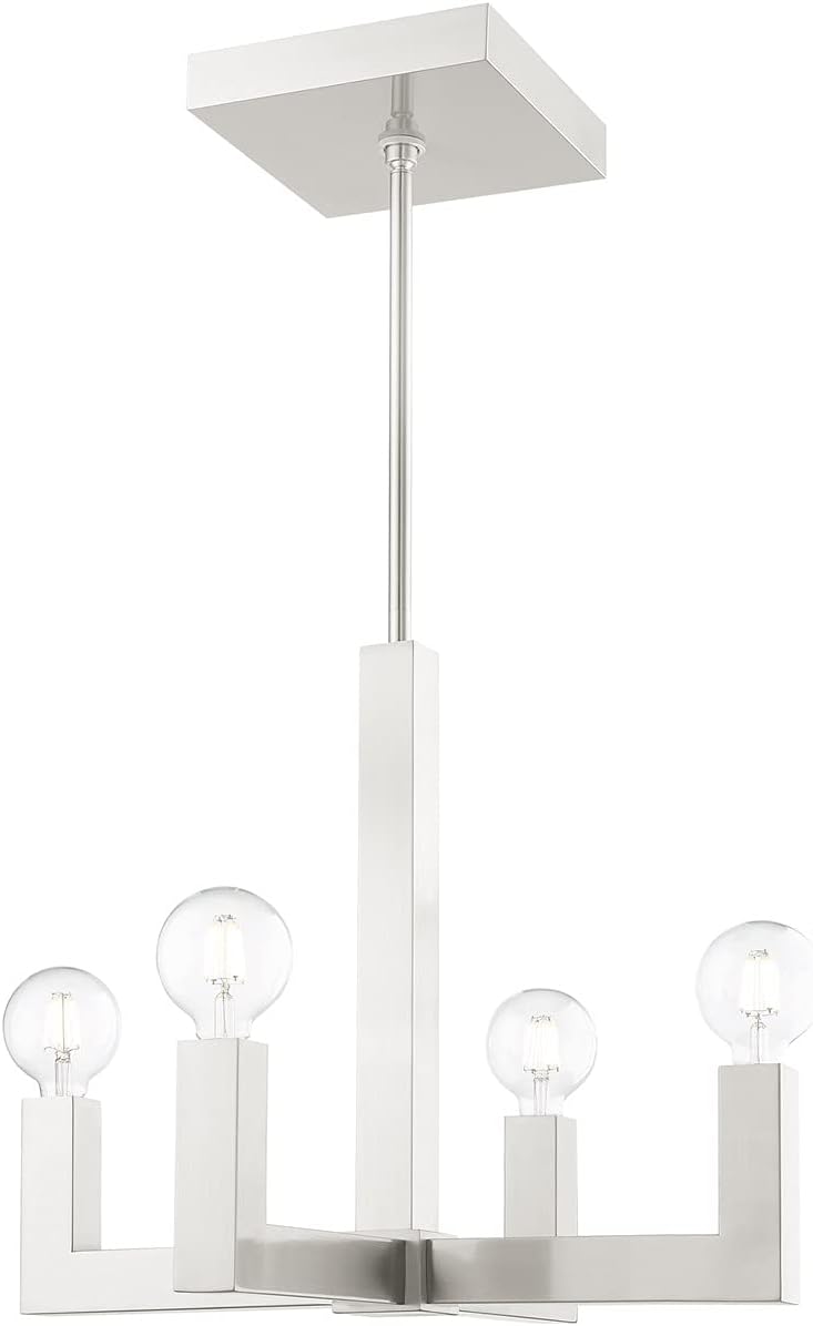 Livex Lighting 4 Light Brushed Nickel Chandelier