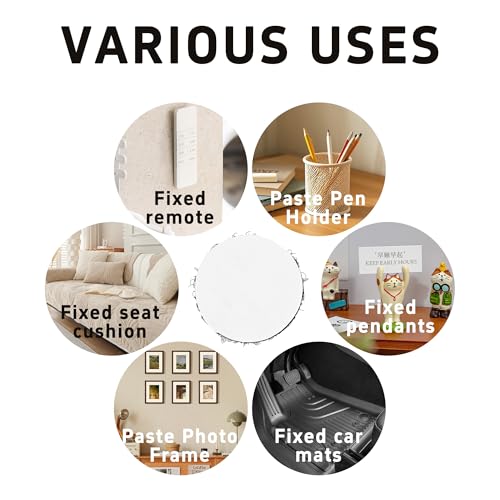 Image of pson 40Pcs 1 Inch Black Sticky Adhesive Dots, Round Hook and Loop Fasteners, Double Sided Self Adhesive Tape for Home Office Wall Mounting, Carpet Gripper, Industrial Strength Nylon