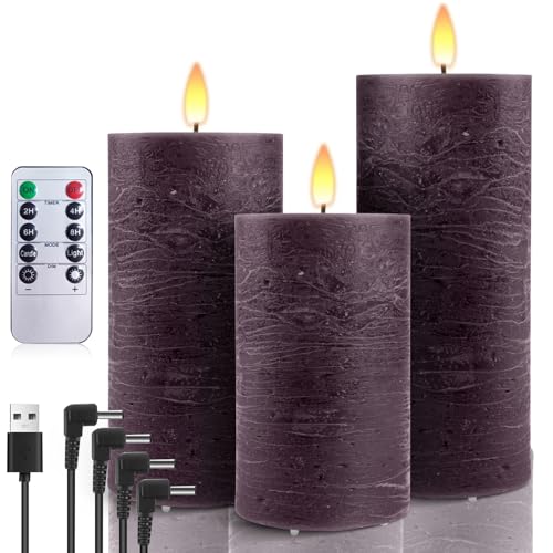 AnnSpa 3 Set Led Kerzen Aufladbar mit 10-Tasten Fernbedienung,...