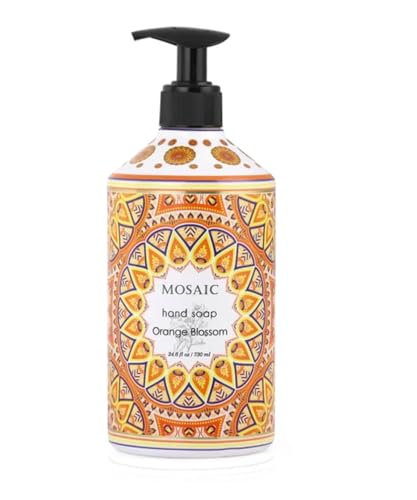 Mosaic Hand Soap Orange Blossom 24.6 fl oz Decorative Pump Bottle