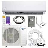 Klimaire Entrada 36,000 BTU 17 SEER2 Ductless Mini-Split Heat Pump Air Conditioner with 16 Ft. Installation Kit, Wall Bracket, Electrical Disconnect, and Whip - 230V