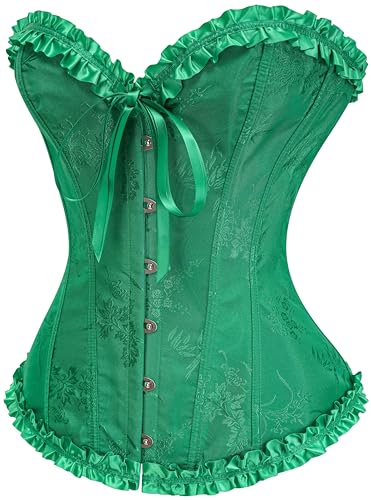 Image of SZIVYSHI Corset Tops for Women, Bustier Shapewear Lingerie, Lace Waist Push Up Bodysuit