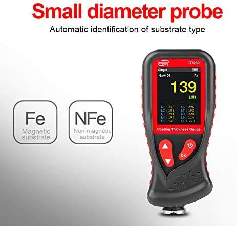 GT230 Thickness Gauges Paint Coating Thickness Gauge Car Film Digital Thickness Gauge Tester Rechargeable Thickness Gauge miniatura 6