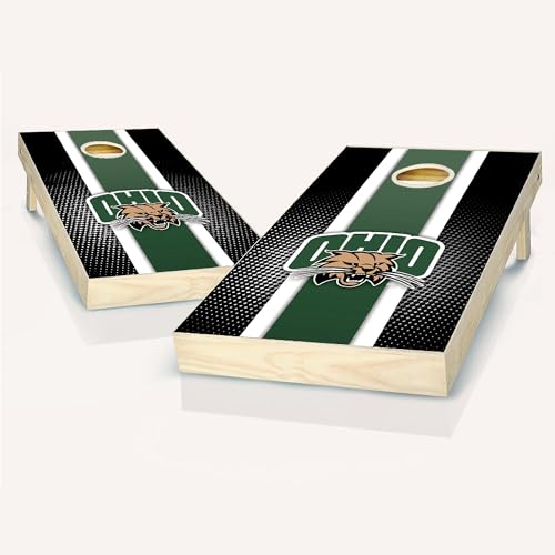 Ohio Stripe Cornhole Set - Include Case + Edge Lights + Score