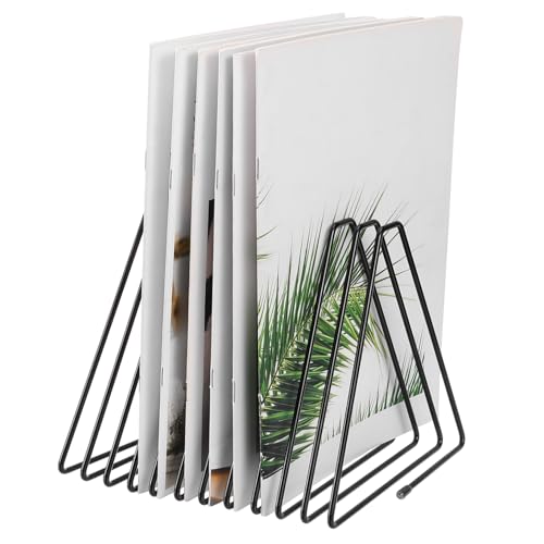 VILLFUL 三角形属ワイヤー製ファイルオーガナイザー スロット付き可能ブックスタンド 書類整理用デスクオーガナイザー 安定性抜群 多用途