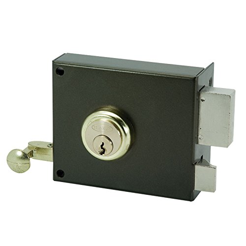 Ilargi - Cerradura 125A 10Cm.he.izq.bp De Sobreponer C/Cilindro. Palanca Y Llave Por Ambos Lados. Picaporte Con Llave 125A-He08Ip