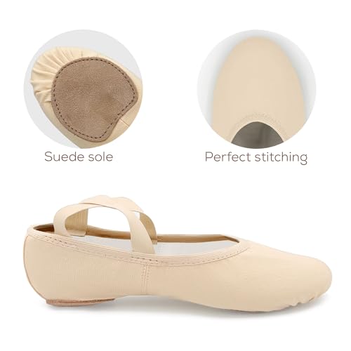 SD16 Bliss, Stretch Canvas Split Sole Ballet Shoes for Adults, Women, High Performance2