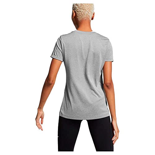 Nike Women's Dry Legend Crew Training T-Shirt (Dark Grey Heather/Black, Large) #TOP1
