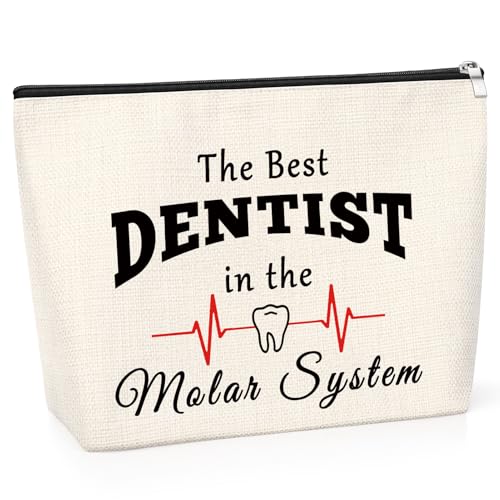 Dentist Gifts for Women Cosmetic Bag Dentistry Gift Dentist Dental Hygienist Assistant Graduation Gifts Toiletry Bag Dentist Appreciation Thank You Gifts Birthday Retirement Presents Zipper Pouch