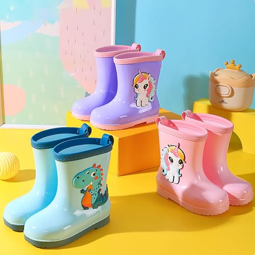 Mnplciea Rain Boots for Kids Girls & Boys Non-Slip Toddler Waterproof Boots Kids Outdoors Rubber Boots for All Seasons3