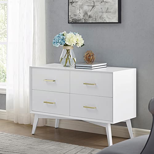 Classic Brands Canton 4 Drawer Wood Dresser - White #TOP27