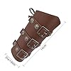 Medieval Knight Leather Metal Belt Arm Guard Retro Mens Gauntlets Wristband Guard Punk Warrior Cosplay Medieval Costume PU Leather Wide Bracer Arm Armor Cuff Reenactment Accessory for Adult Men Women #4
