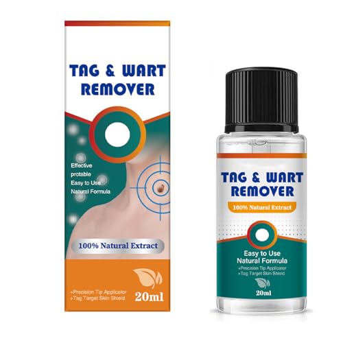 Liquide D'élimination Des Verrues,Acrochordons Traitement Efficace,Verrue Remover pour le Corps et les Mains,Traitement Efficace des Verrues 20ML