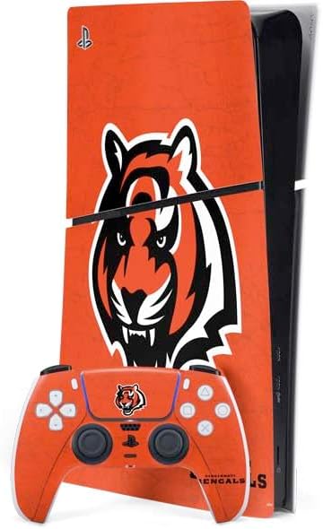 Skinit Decal Gaming Skin Compatible with PS5 Slim Digital Edition Bundle - Officially Licensed NFL Cincinnati Bengals Team Motto Design