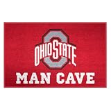 FANMATS 14584 NCAA - Ohio State Buckeyes Man Cave Starter Mat Accent Rug - 19in. x 30in. | Sports Fan Home Decor Rug and Tailgating Mat