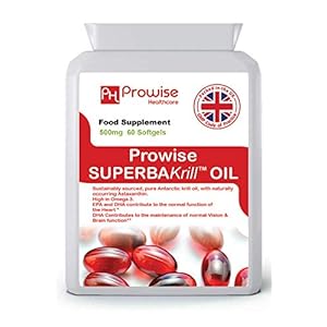 Superba krillolie 500 mg 60 softgels – 1000 mg per portie – hoogwaardige, pure rode krill uit Antarctica die een rijke…