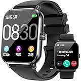 Jacoosa Smart Watch, 1.83' HD Touchsreen, Bluetooth Calling, IP68 Waterproof, 130+ Sports Modes, Health, Fitness & Sleep Tracker, Timer, Pedometer, Fitness Watch for Android/iOS, Black