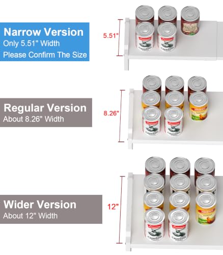 Image of Narrow Expandable Cabinet Shelf Organizer, Kitchen Countertop Storage