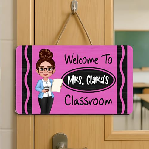 Customizable Crayon Welcome Sign for Teachers - Personalized Classroom Decor Plaque for Back to School, Perfect Gift for New Educators and Teacher Appreciation - Image 3