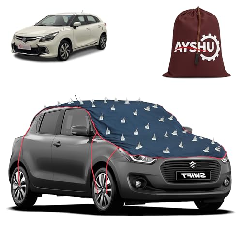 Image of AYSHU Water-Resistant Spike Car Cover for Fiat Palio D - Protects from Dogs, Monkeys, Dust, Sunlight & UV - Full Roof Universal Fit