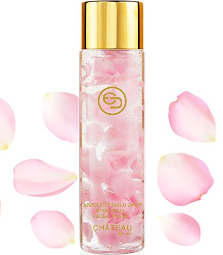 Absolute Gold 24K Rose Petal Facial Toner - 24 Karat Gold/Collagen. for All Skin Types. 3.33 Fl.oz - 100 ml.